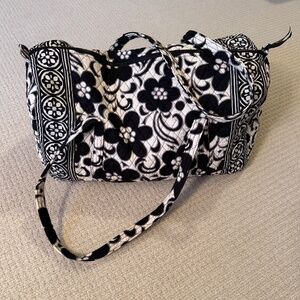 Vera Bradley large duffle bag—Black & White paisley